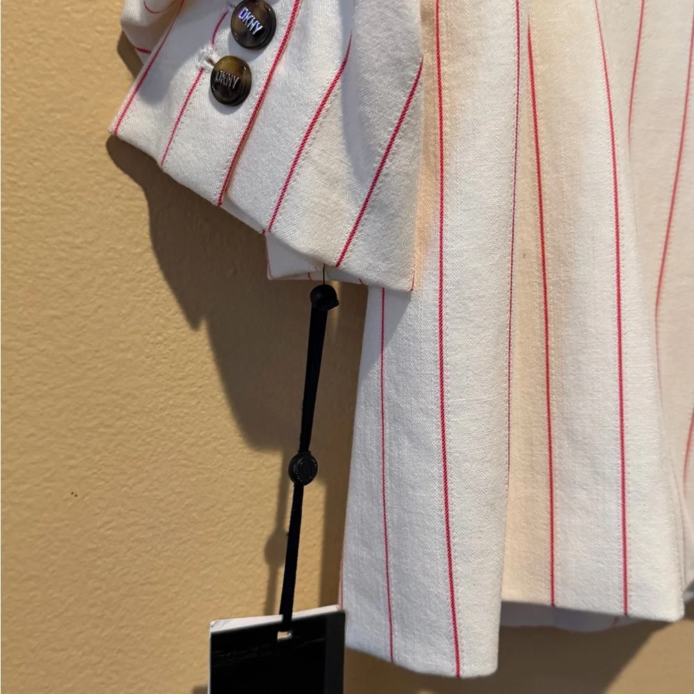 DKNY White and Pink Striped Blazer - Picture 5 of 5